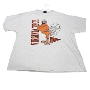 Vintage Virginia Tech Hokies Shirt Mens 2XL Gray NCAA College Soffe's Choice Tee